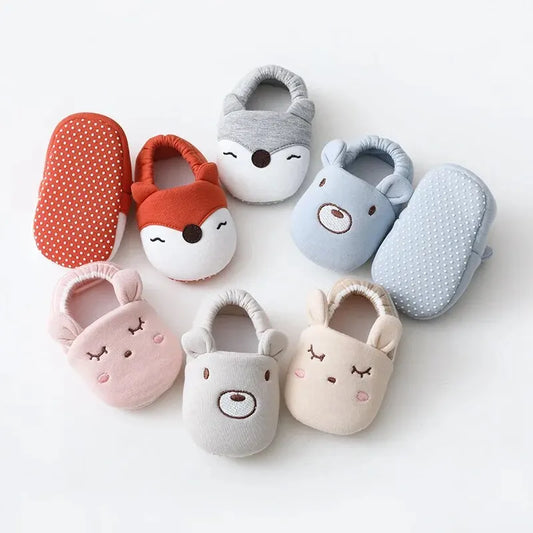 Cartoon Baby Shoes - Soft Sole, Non-Slip, Warm Winter Booties for Newborns & Toddlers